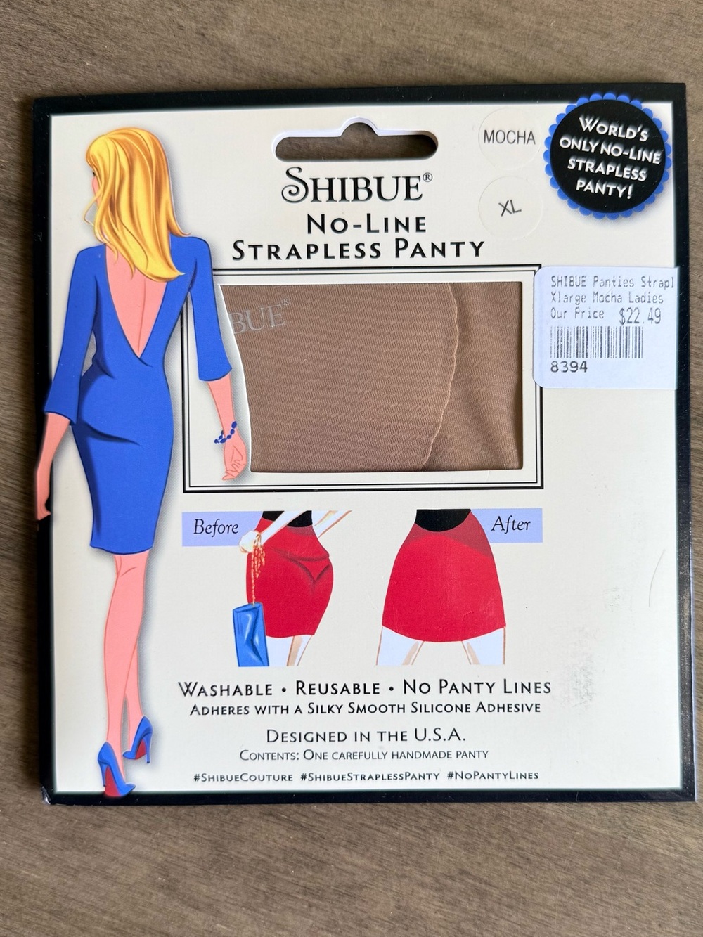 Shibue No-Line Strapless Panty - Mocha (XL)